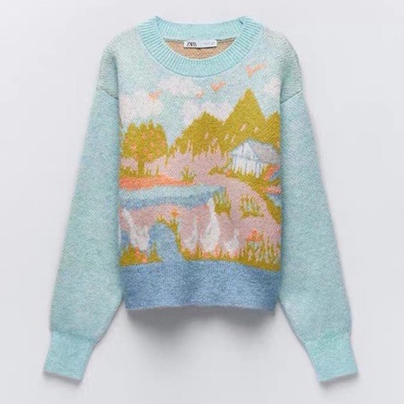 Zara Sweaters - Zara Jacquard Knit Sweater